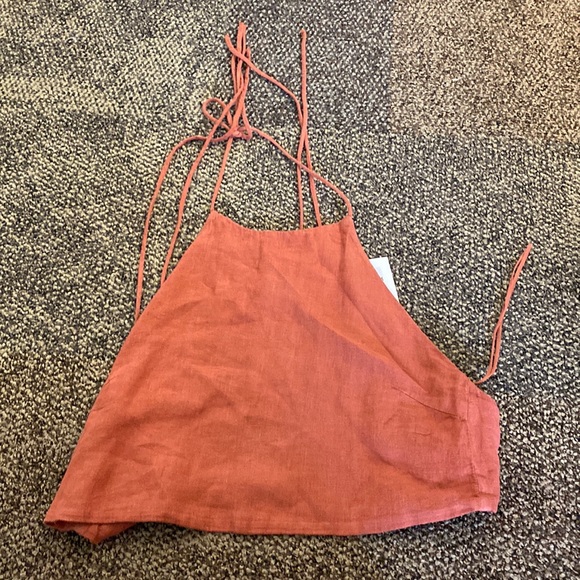 Zara Tops - Medium Burnt Orange Zara Crop Top